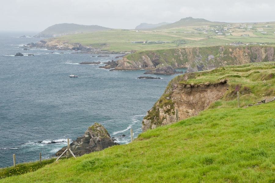 View from Slea Head to the town of Dunquin