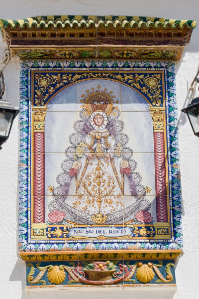 Tile painting of Our Lady of El Rocio (we couldn't take photos of the original statue)