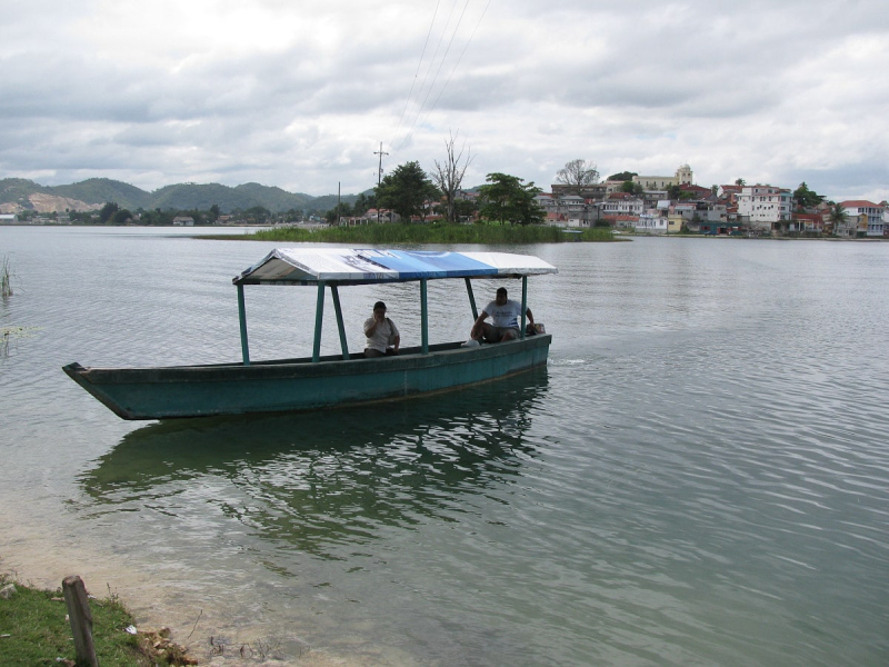 The small taxi boats that ply Lake Peten Itza (we crossed back and forth many times to eat in Flores because our hotel did not serve food)