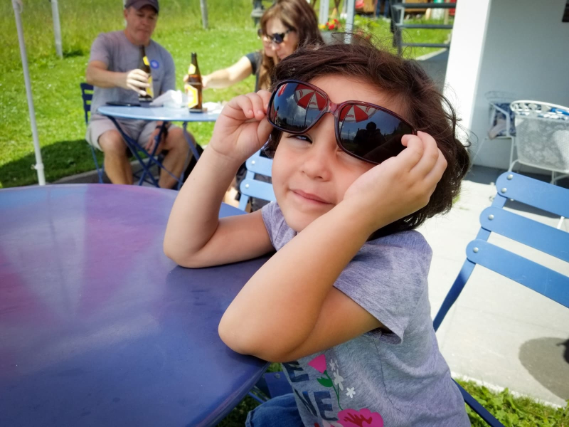 Four-year-old Francesca Ferraro joined us with her mother, AJ, at our Lake Lucerne house sit in 2018