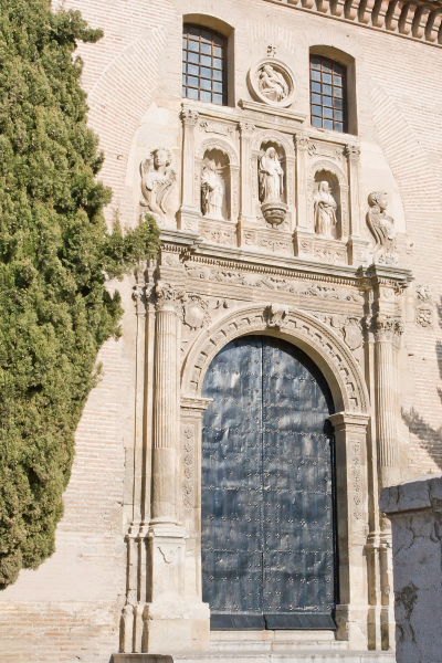The exterior of the 16th-century Santa Ana church