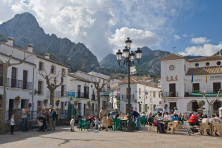 The main plaza of the small mountain town of Grazalema