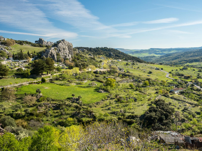 The green valley stretching out in front of Grazalema