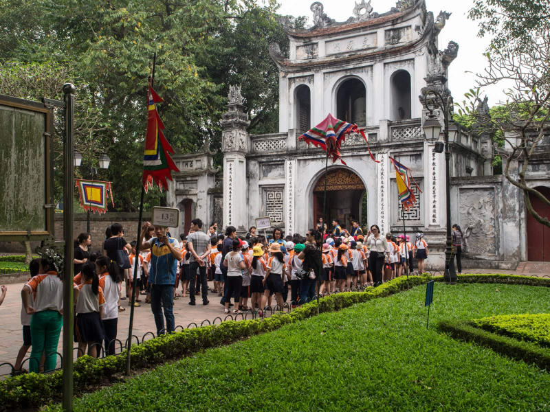 School groups regularly take field trips to the Temple of Literature