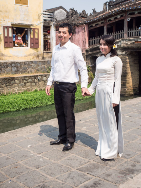 We saw lots of couples getting engagement photos taken in Hoi An