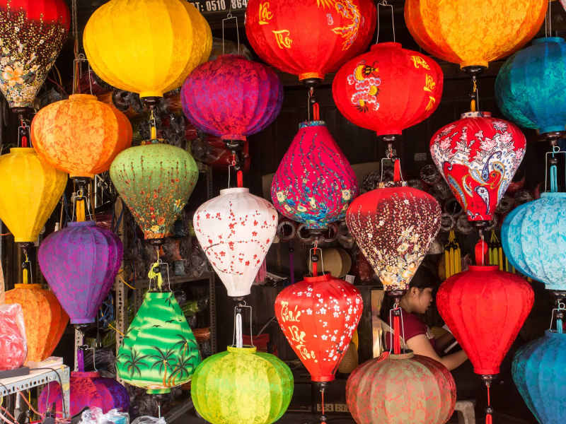 Hoi An is famous for its silk lanterns