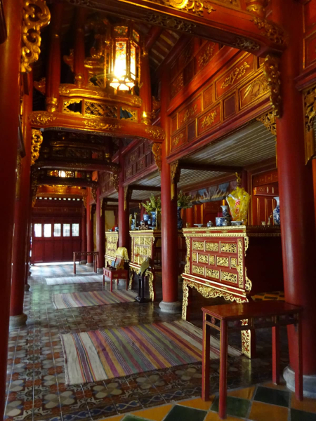 Inside one of temples, dedicated by various emperors to their parents