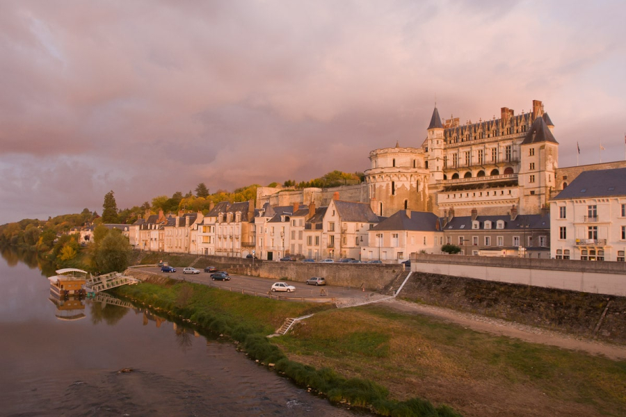 Amboise Castle with the town at its base