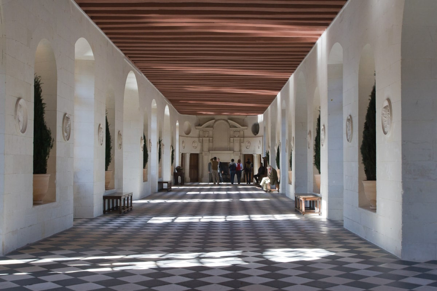 The long gallery over the water was used for dances