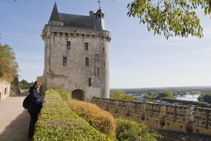 The most intact remaining tower of Chinon Castle