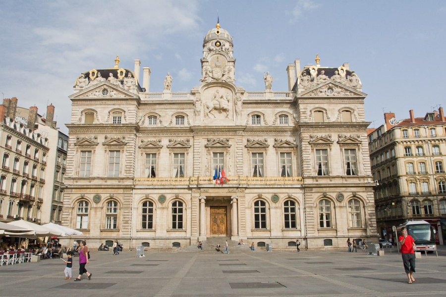 One of Lyon's classically French-looking municipal buildings