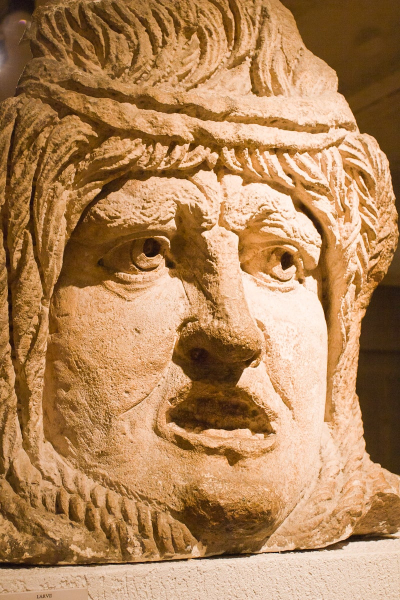 A Roman theater statue