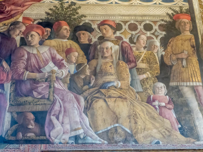 Count Ludovico III with his wife, children, and courtiers