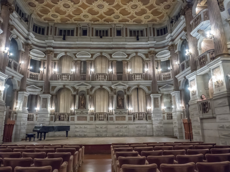 14-year-old Wolfgang Amadeus Mozart gave a piano recital on this stage soon after the theater opened