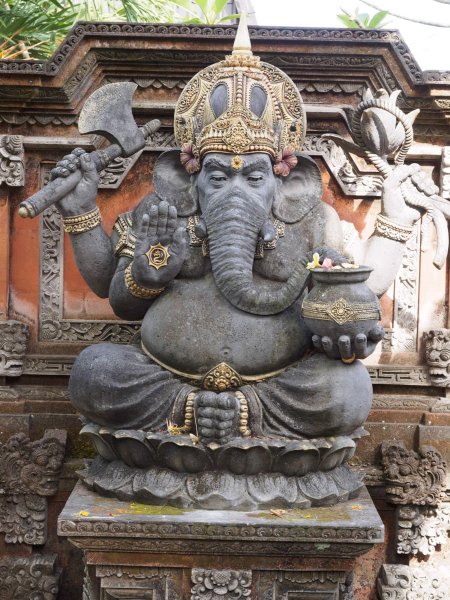 Ganesha, the elephant-headed Hindu god who is the remover of obstacles, is popular in Ubud