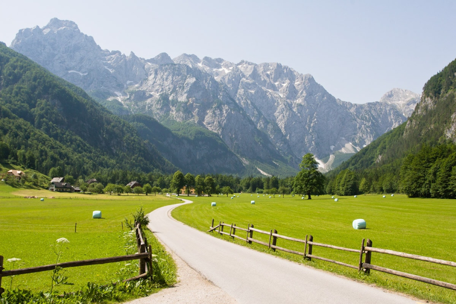The beautiful Alpine valley of Logarska Dolina in north-central Slovenia, one of the many special places that our Couchsurfing hosts introduced us to