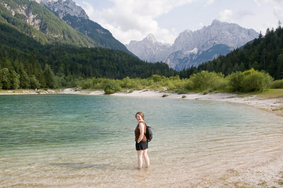 This little lake is even colder than Bohinj
