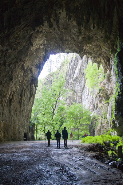 Leaving incredible Skocjan caves (where photos were not allowed)