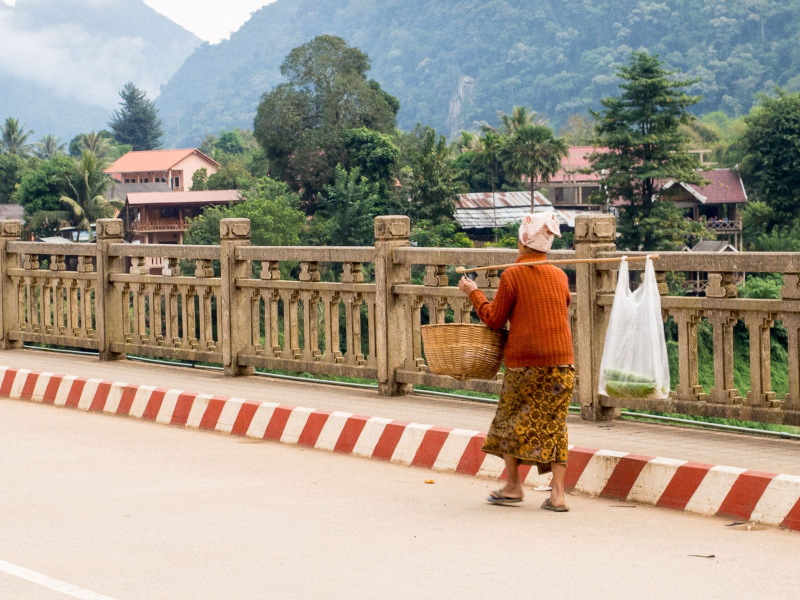 The bridge is a lifeline between Nong Khiaw and the village on the opposite shore, where we stayed