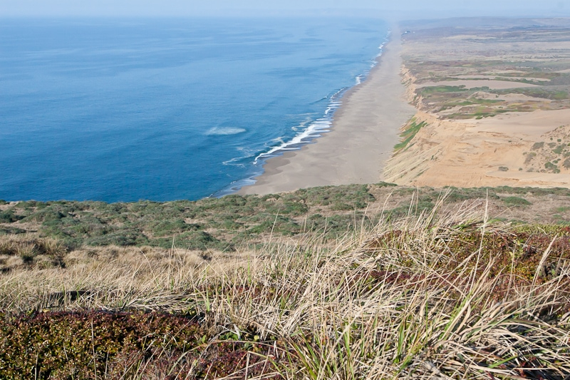 View down the very long Point Reyes National Seashore