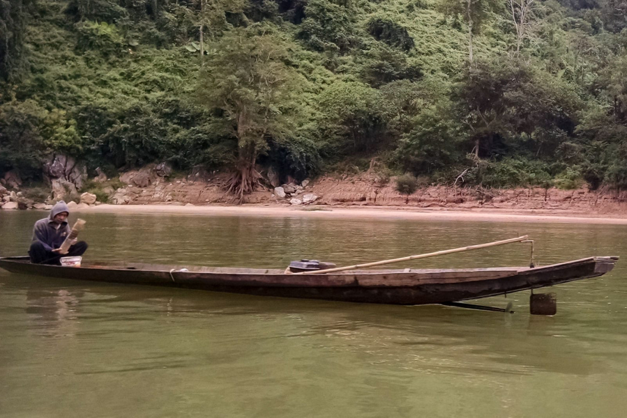 The traditional style of fishing boats on the river
