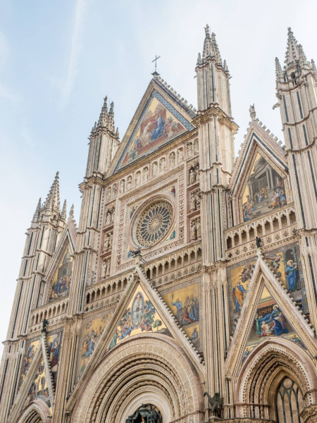 Orvieto's wonderful cathedral, built mainly in the 13th and 14th centuries