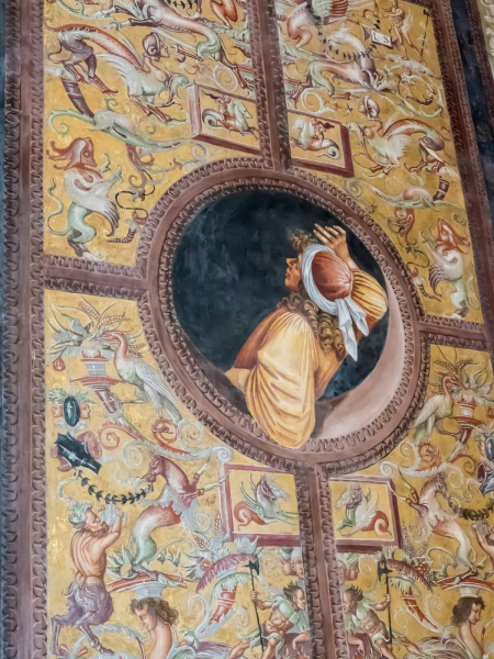 A fun use of perspective in Signorelli's chapel