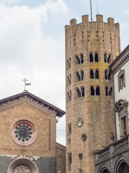 A 12-sided bell tower on the church of Sant'Andrea