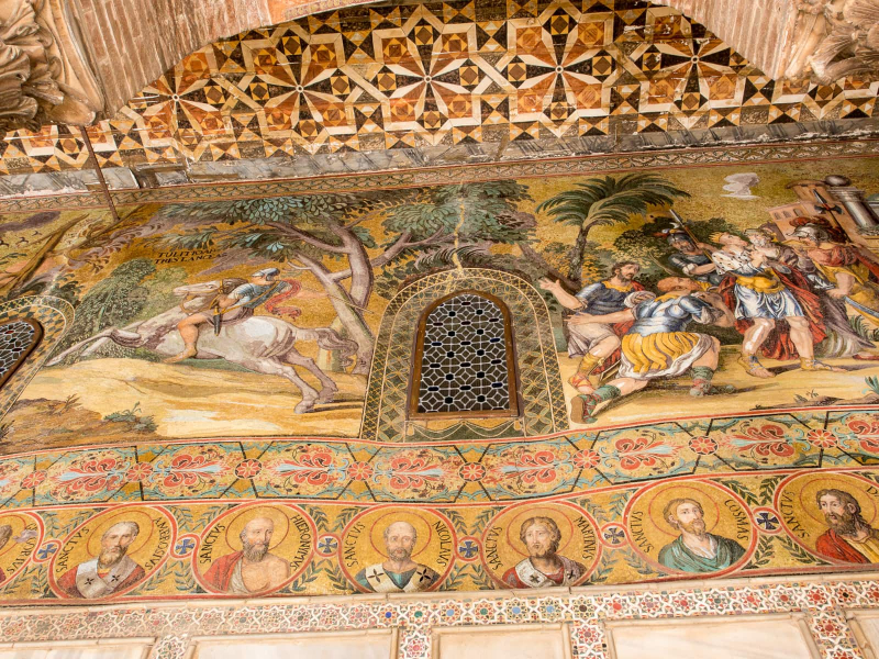 Mosaics in the Cappella Palatina, the private chapel of Count Roger II built in the 1130s