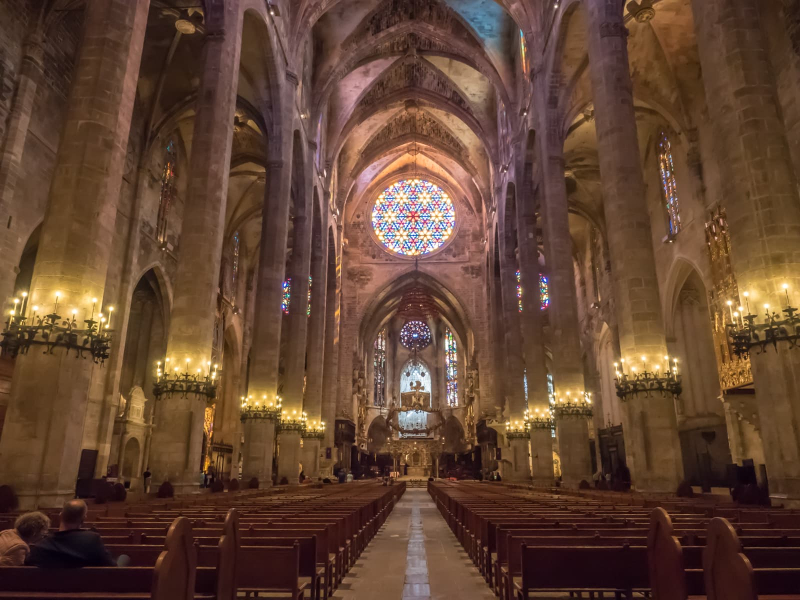 The interior of Palma cathedral