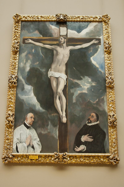 A Crucifixion scene by El Greco