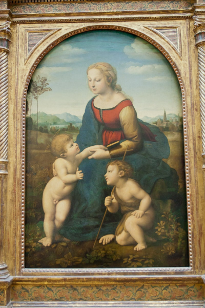 The Madonna with Christ and John the Baptist by Raphael