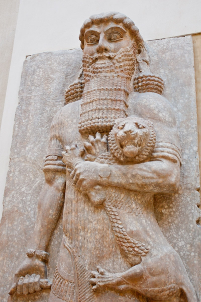An Assyrian hero conquers a lion