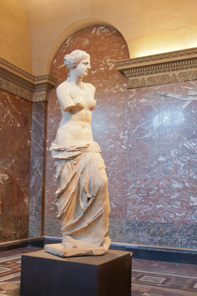 The famous Venus de Milo, a Greek statue from 101 BC