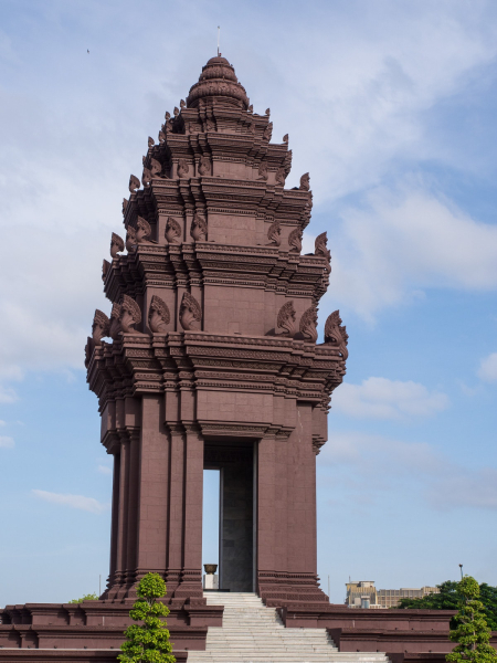 One of Phnom Penh's landmarks, the Independence Monument (marking Cambodia's independence from French rule in 1953)