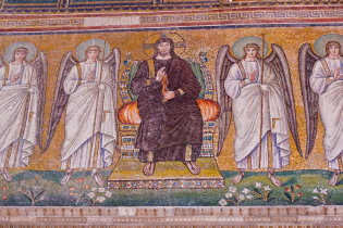 Sixth-century Byzantine mosaics in the Basilica of San Vitale in Ravenna
