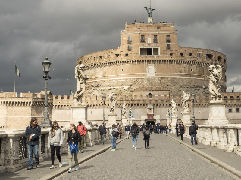 The Castel Sant'Angelo was built as a mausoleum by Roman Emperor Hadrian and became a fortress for the Pope