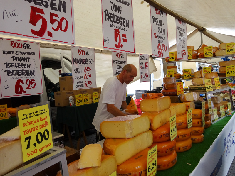 A stand selling delicious cheese
