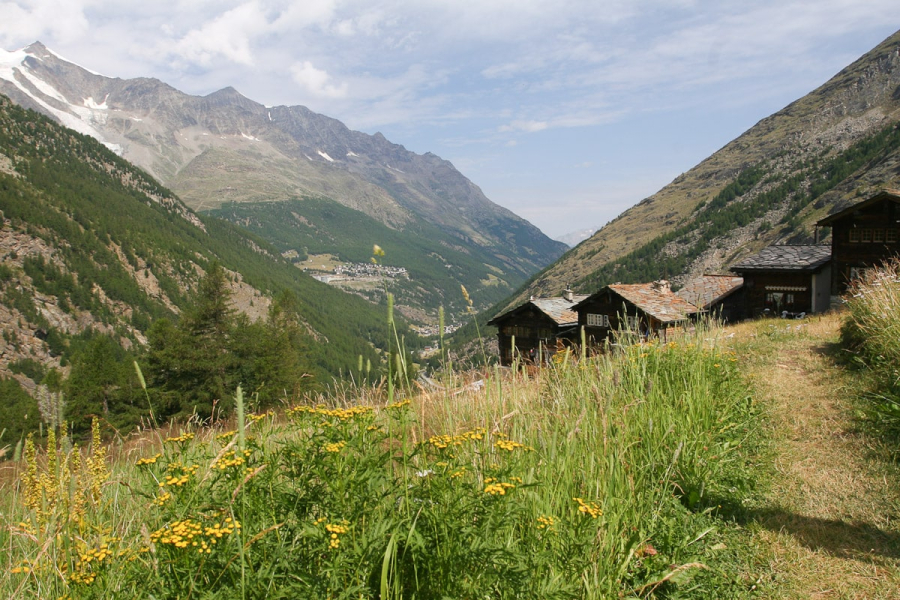 A tiny hamlet across the valley from Saas Fee
