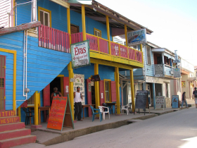 Buildings in San Ignacio, the main town in western Belize