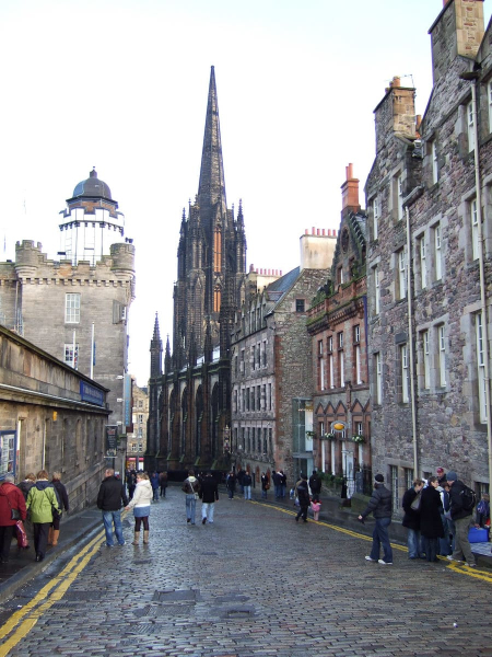 View down the Royal Mile from the Castle Esplanade