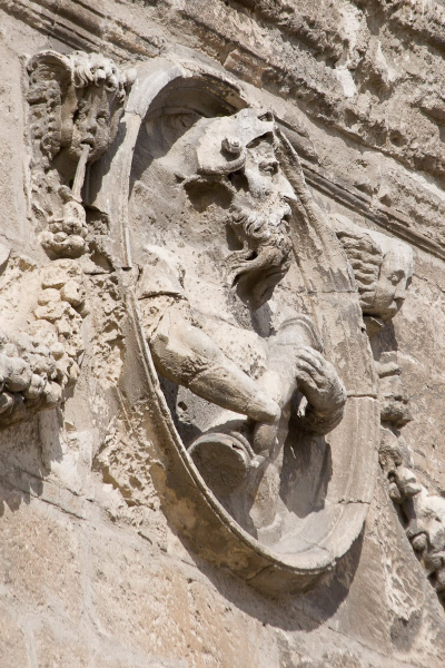 Detail on a cathedral wall