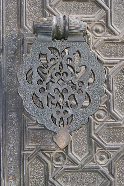 The Moorish-style door knocker on Seville's cathedral