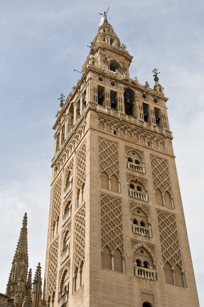 The Giralda bell tower attached to the cathedral