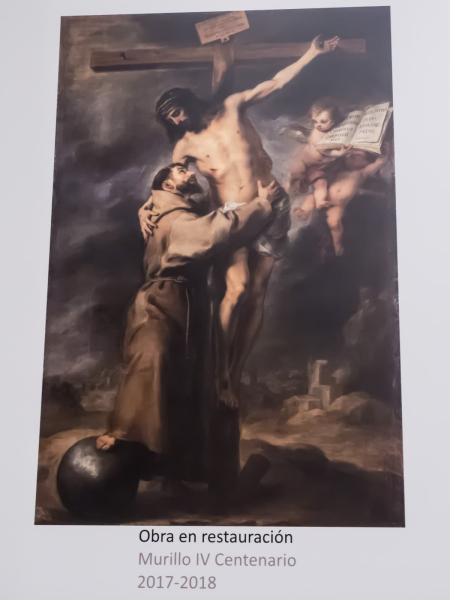 A companion painting of St. Anthony with the crucified Christ by Murillo