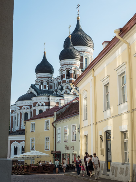 The Russian Orthodox Alexander Nevsky Church towers over Tallinn's old town