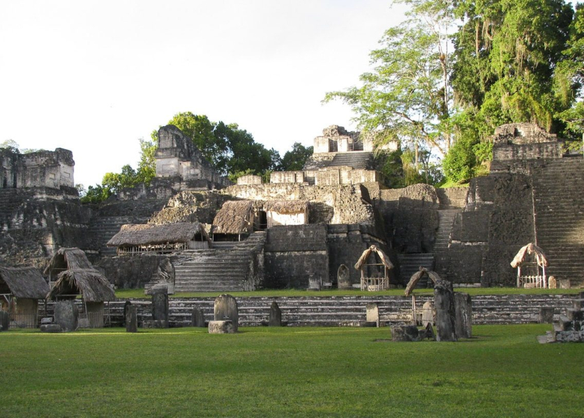 The North Acropolis by Tikal's central plaza, where some of the rulers of the city-state were buried  