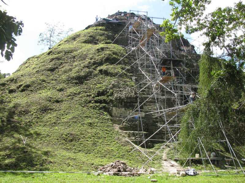 The hard work of reclaiming Tikal's ruins from the vegetation has been going on since the 1880s.