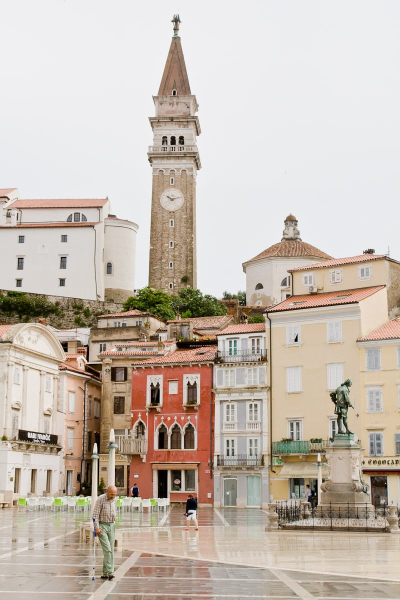 Piran was ruled by Venice for 500 years, as some of its architecture shows.