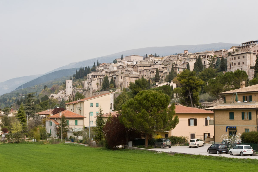 The ancient town of Spello in central Umbria